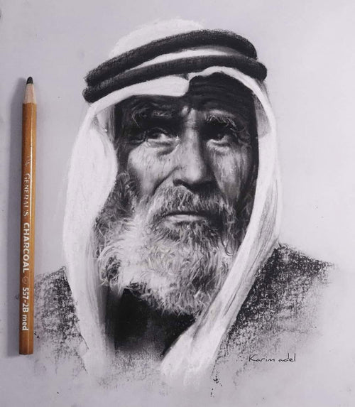 Charcoal portrait by Karim