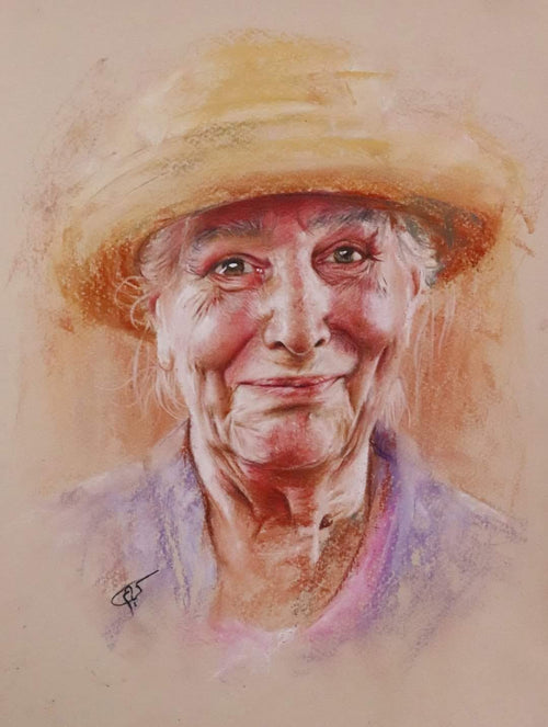 Pastel portrait by Karim
